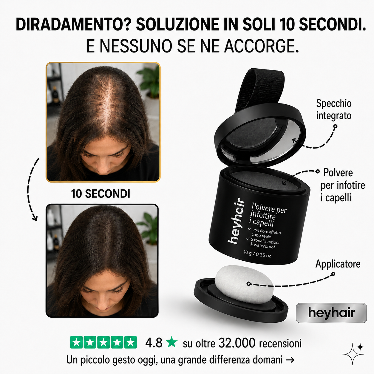 Polvere per infoltire capelli (DONNA)